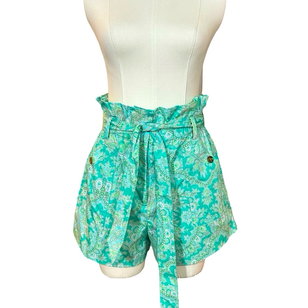 J. Crew Paisley Paperbag Shorts